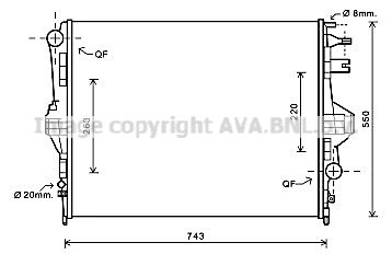 Радиатор, охлаждение двигателя AVA QUALITY COOLING VNA2320 для VW TOUAREG
