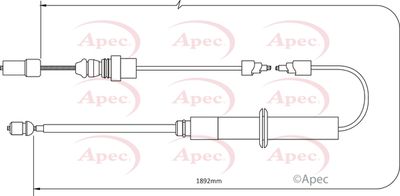 APEC Cable Pull, parking brake CAB1387