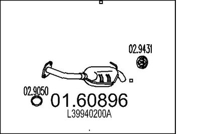 MTS 01.60896 Глушитель выхлопных газов  для MAZDA 6 (Мазда 6)