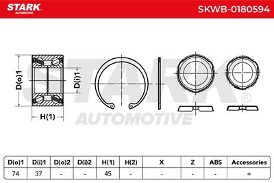комплект колесен лагер STARK SKWB-0180594