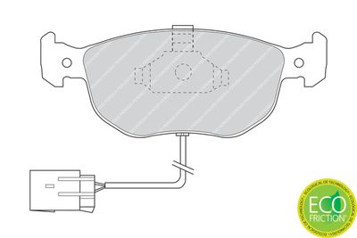 Комплект тормозных колодок, дисковый тормоз FERODO FDB767 для FORD USA CONTOUR