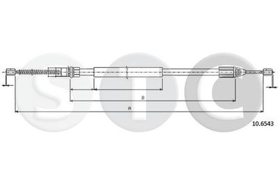 Тросик, cтояночный тормоз STC T483074 для RENAULT TWINGO