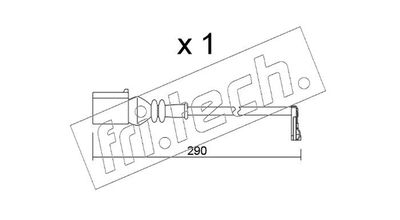 Styk ostrzegawczy, zużycie okładzin hamulcowych FRI.TECH. SU.365