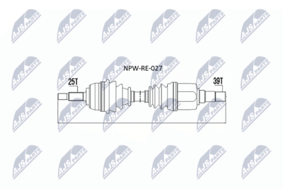 Wał napędowy NTY NPW-RE-027