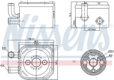 RADIATOR ULEI ULEI MOTOR NISSENS 90654 4