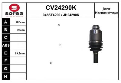 GELENKSATZ ANTRIEBSWELLE EAI CV24290K