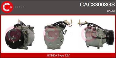 CASCO CAC83008GS Компрессор кондиционера  для HONDA CIVIC VII Hatchback (EU, EP, EV) 1.4 iS (EP1)