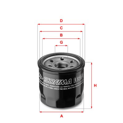 SOFIMA S 3255 R Масляный фильтр  для DAIHATSU EXTOL (Дайхатсу Еxтол)
