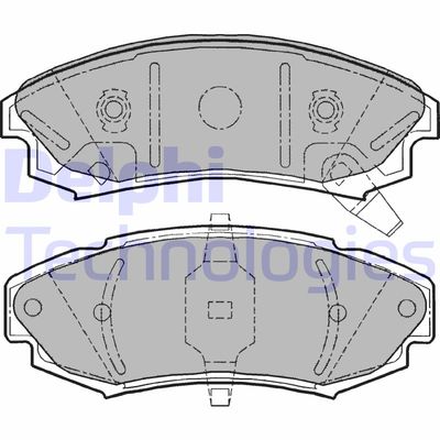 Комплект тормозных колодок, дисковый тормоз DELPHI LP1151 для CADILLAC SEVILLE