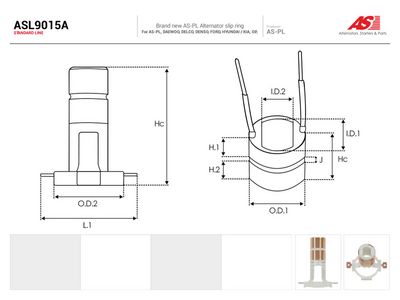 Släpring, generator AS-PL ASL9015A