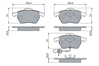 Brake Pad Set, disc brake 0 986 460 118