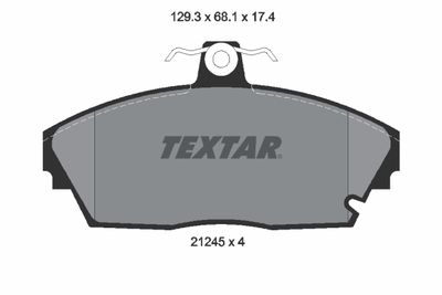 TEXTAR 2124502 Тормозные колодки и сигнализаторы  для TATA  (Тата Сиерра)