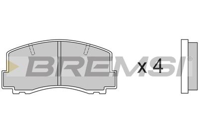 Комплект тормозных колодок, дисковый тормоз BREMSI BP2256 для MITSUBISHI CORDIA