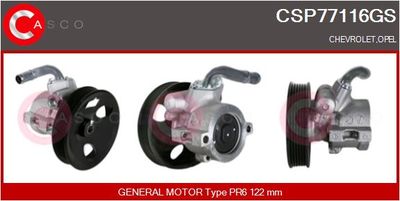 Гидравлический насос, рулевое управление CASCO CSP77116GS для OPEL ANTARA