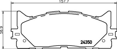 Комплект тормозных колодок, дисковый тормоз HELLA 8DB 355 028-471 для TOYOTA AURION