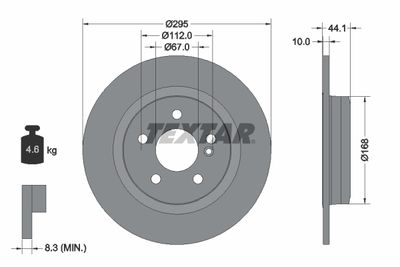 Тормозной диск TEXTAR 92254903 для INFINITI Q30
