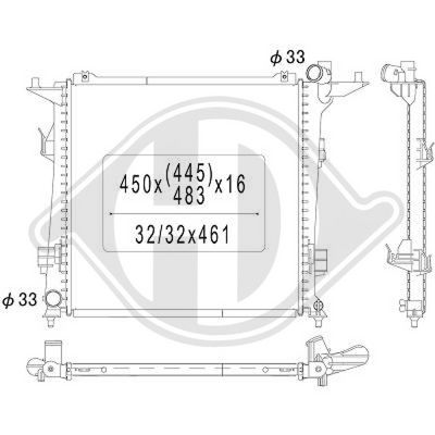 RADIATOR RACIRE MOTOR DIEDERICHS DCM3791