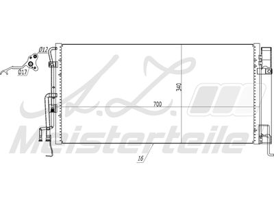 кондензатор, климатизация A.Z. Meisterteile AZMT-45-030-1127