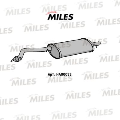 Глушитель выхлопных газов конечный MILES HA00033