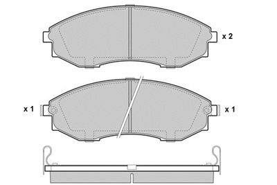 Комплект тормозных колодок, дисковый тормоз E.T.F. 12-1480 для SSANGYONG ISTANA