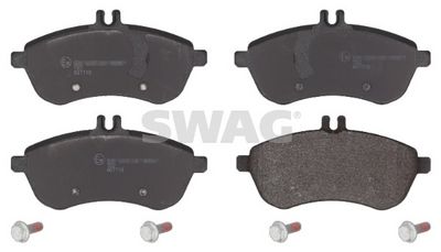 комплект спирачно феродо, дискови спирачки SWAG 10 91 6749