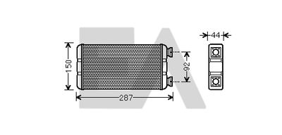 Теплообменник, отопление салона EACLIMA 45C60031 для RENAULT TRUCKS MASCOTT