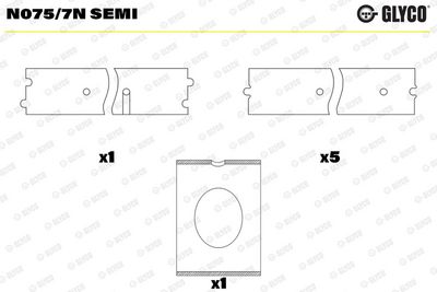 NOCKENWELLENLAGER GLYCO N0757NSEMI