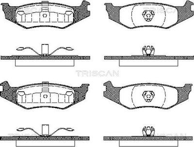 Комплект тормозных колодок, дисковый тормоз TRISCAN 8110 10519 для CHRYSLER VISION