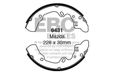 Комплект тормозных колодок EBC Brakes 6431 для MAZDA 626