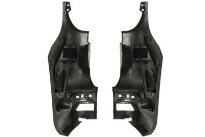 Bumper hoek Achter Links/Rechts (set  versie met achterdeur, plastic, zwart) past: RENAULT KANGOO III Van 01.21-