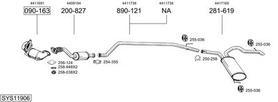 ABGASANLAGE BOSAL SYS11906