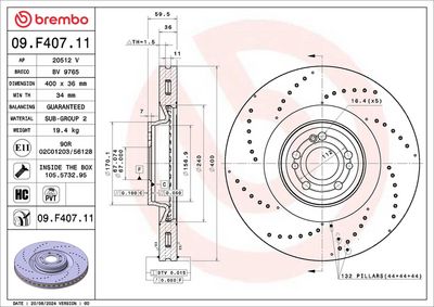 DISC FRANA BREMBO 09F40711