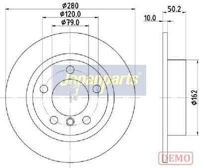 BREMSSCHEIBE JAPANPARTS DP0134C 1
