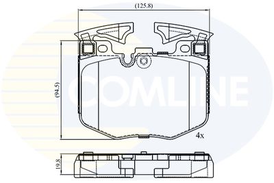 Комплект тормозных колодок, дисковый тормоз COMLINE CBP02527 для BMW iX