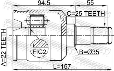 Joint Kit, drive shaft 2211-CERAT