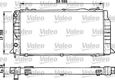 VALEO 731422 Радиатор охлаждения двигателя  для AUDI COUPE (Ауди Коупе)