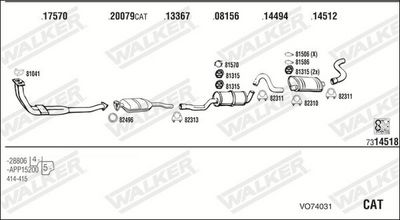 Изпускателна система WALKER VO74031