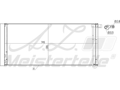 кондензатор, климатизация A.Z. Meisterteile AZMT-45-030-1531
