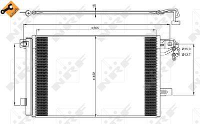 Конденсатор, кондиционер NRF 350064 для VW CALIFORNIA