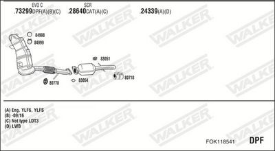 SISTEM DE ESAPAMENT WALKER FOK118541
