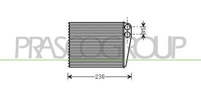 Теплообменник, отопление салона PRASCO ME324H001 для MERCEDES-BENZ A-CLASS