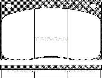 Комплект тормозных колодок, дисковый тормоз TRISCAN 8110 10799 для JAGUAR E-TYPE