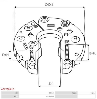 Rectifier, alternator ARC2009HD