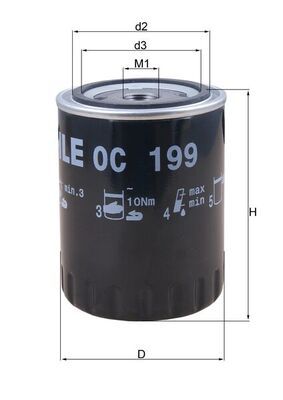Filtr oleju MAHLE OC 199