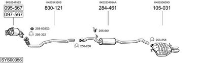 Изпускателна система BOSAL SYS00356