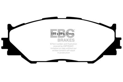 Комплект тормозных колодок, дисковый тормоз EBC Brakes DP41772R для LEXUS IS