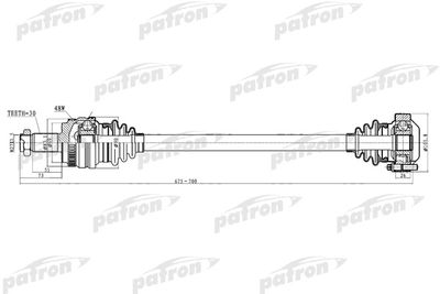 Приводной вал PATRON PDS0236 для BMW X3