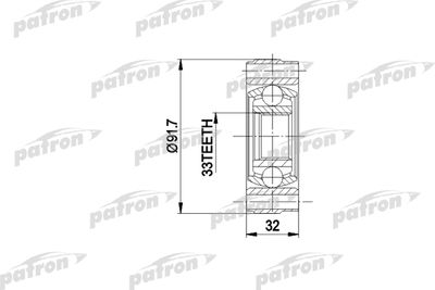 PATRON PCV3003 ШРУС для VW GOLF (Фольксваген_ Голф)