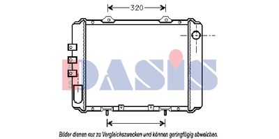 Радиатор, охлаждение двигателя AKS DASIS 072040N для NISSAN VANETTE