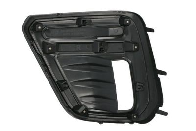 Voorbumper afdekking Voor Rechts (met zwarte streep, met dagrijlichten gaten, zwart) past: SUBARU FORESTER SK 04.18-12.21